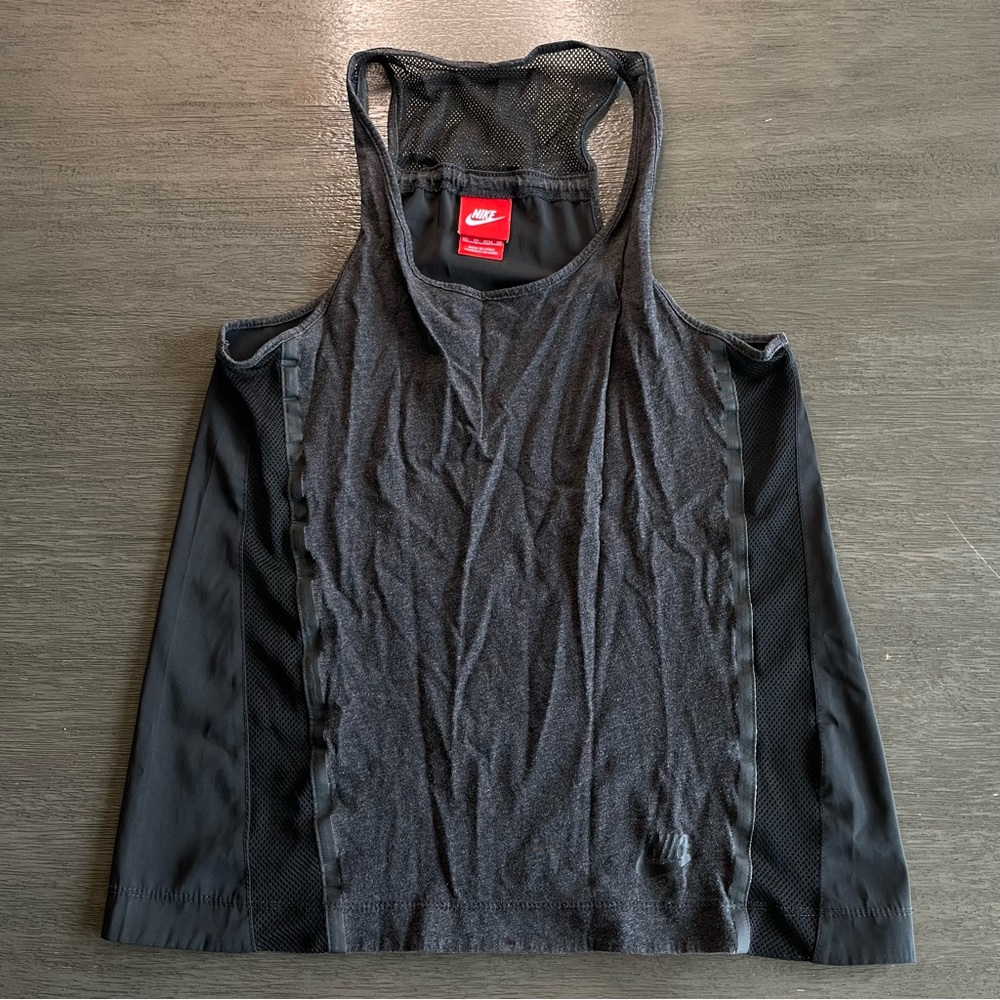 Nike Solid Black Racerback Tank Top Extra Small XS